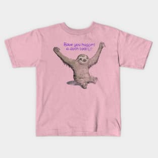 Hug a Sloth - Distressed Kids T-Shirt